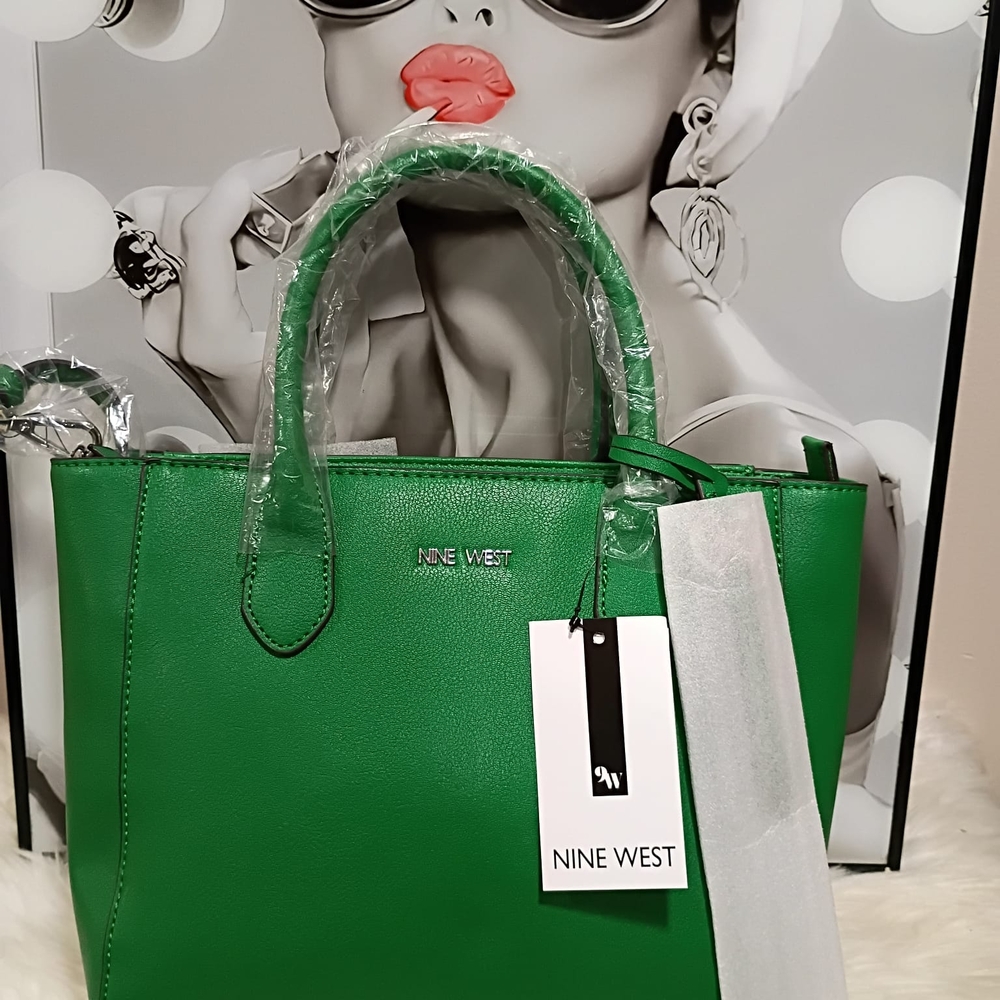 Nine West Vibrant Green Tote